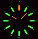 Daynight Stealth Ops Carbon Case Grey Dial Green/orange Tritium Tubes Automatic Watch Screw Down Crown