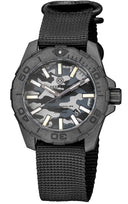 Daynight Stealth Ops Carbon Case Black Grey Camo Dial 6 Color Flat Tritium Tubes Automatic Watch Screw Down Crown