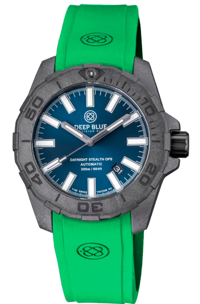Custom Fit Green Silicon Strap DB Logo