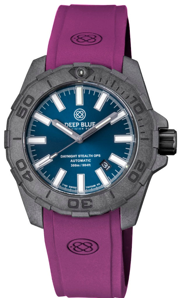 Custom Fit Purple Silicon Strap DB Logo