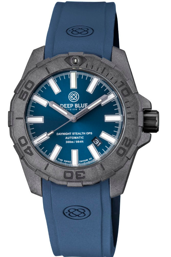 Custom Fit Dark Blue Silicon Strap DB Logo