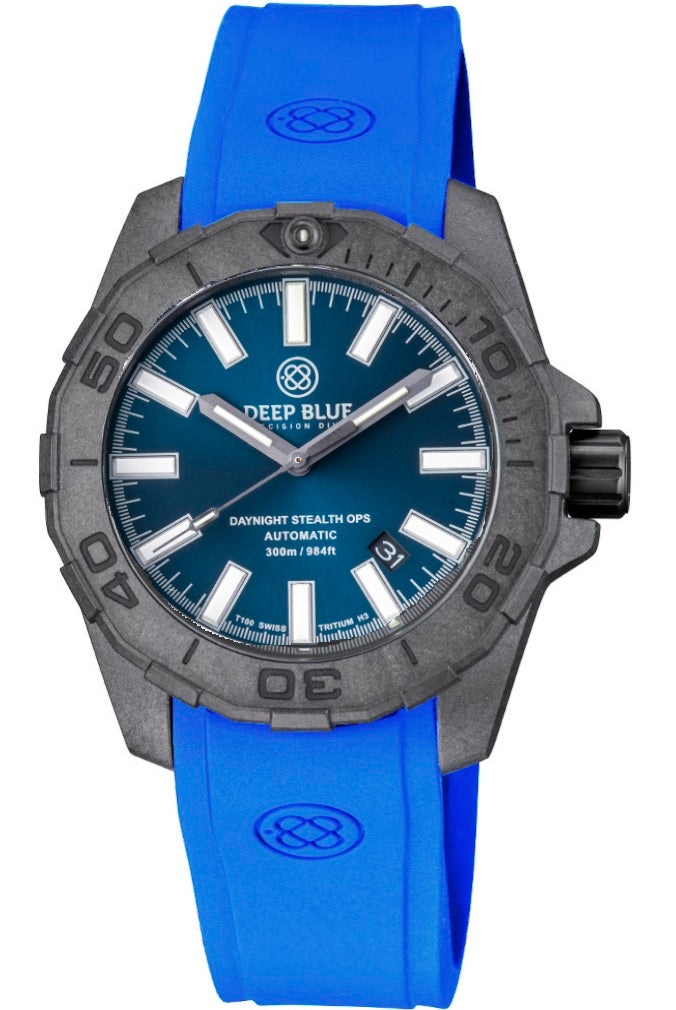 Custom Fit Light Blue Silicon Strap DB Logo