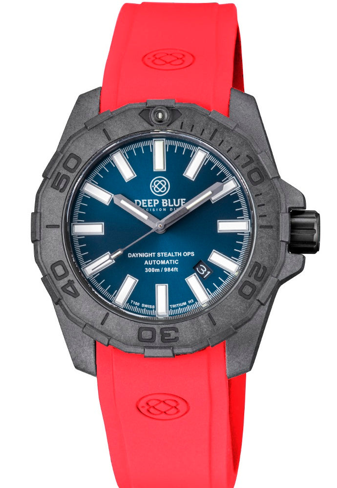 Custom Fit Red Silicon Strap DB Logo