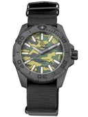 Daynight Stealth Ops Carbon Case Green Camo Dial 6 Color Flat Tritium Tubes Automatic Watch Screw Down Crown