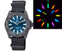 Daynight Stealth Ops Carbon Case Blue Dial 6 Colors Flat Tritium Tubes Automatic Watch Screw Down Crown