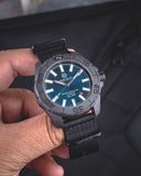 Daynight Stealth Ops Carbon Case Blue Dial 6 Colors Flat Tritium Tubes Automatic Watch Screw Down Crown