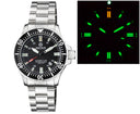 Daynight 45 Tritdiver T-100 Automatic Black Ceramic Bezel- Black Dial