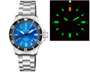 Daynight 45 Tritdiver T-100 Automatic Black Bezel- Light Blue Dial