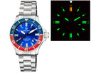 Daynight 45 Tritdiver T-100 Automatic Blue/red Bezel- Blue Dial