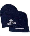 Deep Blue Acrylic Beanie Winter Cap