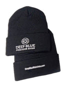 Deep Blue Acrylic Ski Cap Fold Over Design