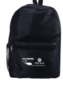 Deep Blue Lightweight Black Backpack Polyester