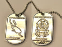 Deep Blue Stainless Dog Tag