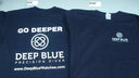 Deep Blue T Shirts 100 % Cotton - Navy Color -Glows In The Dark
