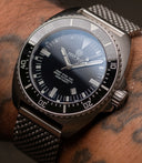 Deep Star 1000 Expedition Swiss Automatic Black Ceramic Bezel - Black White Dial Strap