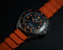 Deep Star 1000 Vintage Swiss Automatic Black Ceramic Bezel - Black Orange Dial Strap