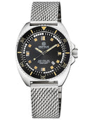 Deep Star 1000 Vintage Swiss Automatic Black Ceramic Bezel - Black Vintage Dial Bracelet
