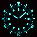 Deep Star 1000 Vintage Swiss Automatic Black Ceramic Bezel - Black White Dial Bracelet