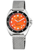 Deep Star 1000 Vintage Swiss Automatic Black Ceramic Bezel - Orange Dial Bracelet