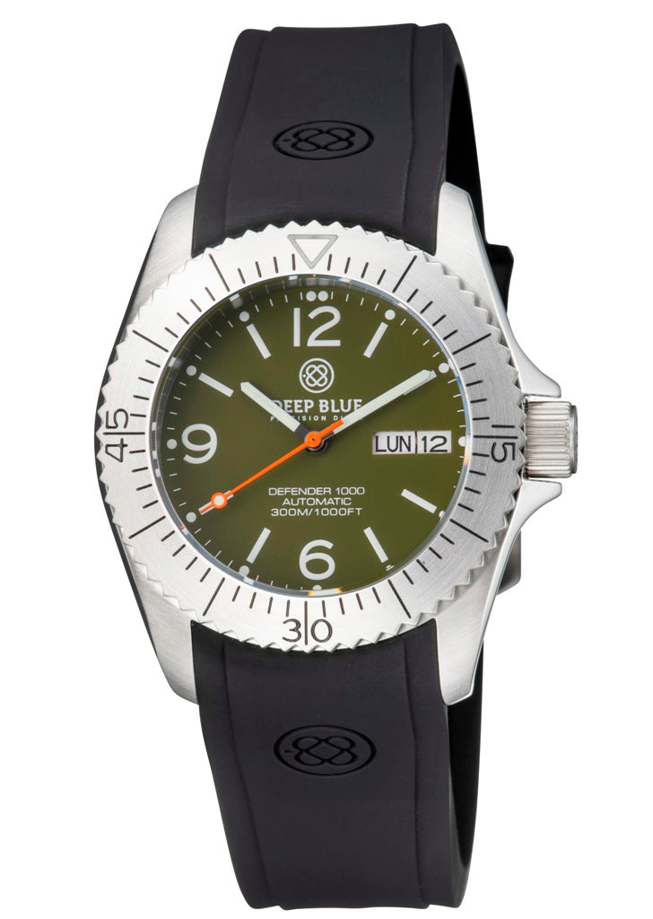 Black Custom Fit Silicon Strap With Deep Blue Logo