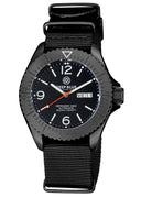 Defender 1000 44mm Automatic PVD Case Black Dial Strap