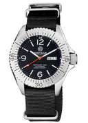 Defender 1000 44mm Automatic SS Case Black Dial Strap