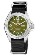 Defender 1000 44mm Automatic SS Case Green Dial Strap