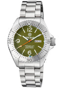 Defender 1000 44mm Automatic SS Case Green Dial Bracelet
