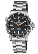 Diver 1000 Automatic Diver Black Bezel -black Dial-orange Second Hand Bracelet