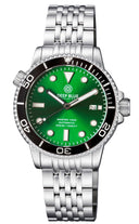 Diver 1000 Automatic Diver Black Bezel –green Sunray Dial Bracelet