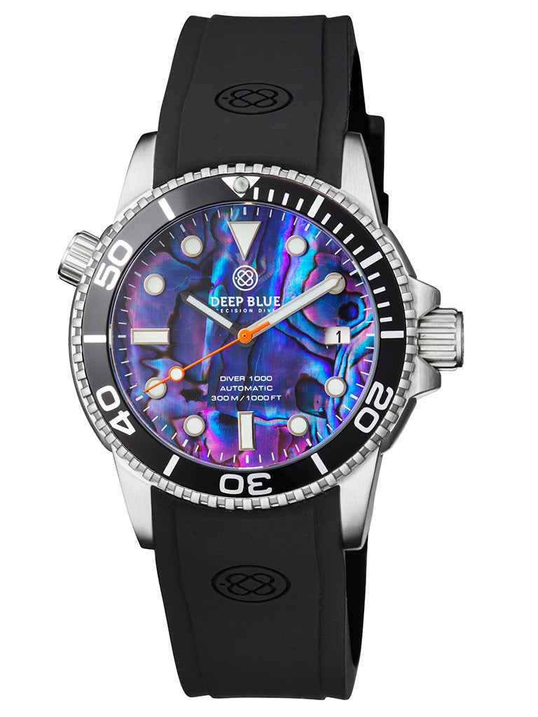 Black Custom Fit Silicon Strap With Deep Blue Logo