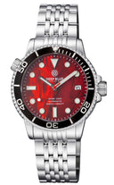 Diver 1000 Automatic Diver Black Bezel - Red Abalone Shell Dial Bracelet