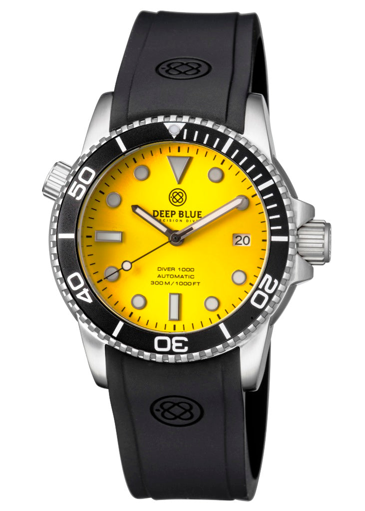 Black Custom Fit Silicon Strap With Deep Blue Logo