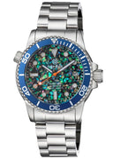 Diver 1000 Automatic Diver Blue Bezel –small Abalone Shell Dia Braceletl