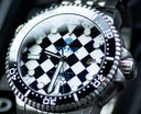 Diver 1000 II 40mm Automatic Diver Black Ceramic Bezel – Black / White Checker Dial Blue Second Hand Strap