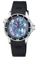 Diver 1000 II 40mm Automatic Diver Black Ceramic Bezel – Mother Of Pearl Diamond Pattern Strap