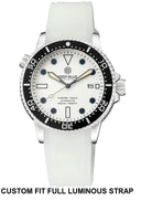 40mm Diver 1000 II 40mm Automatic Diver Black Ceramic Bezel White Full Lume Dial Strap