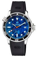 Diver 1000 II 40mm Light Blue Meteorite Dial Automatic Diver Black Ceramic Bezel Strap