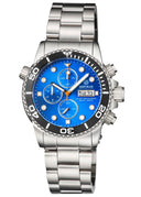 Diver 1000 40mm Quartz Chronograph Diver Black Bezel Light Blue Dial Bracelet