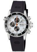 Diver 1000 40mm Quartz Chronograph Diver Black Bezel -white Dial- Black Subdials