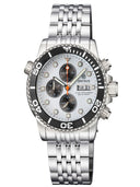 Diver 1000 40mm Quartz Chronograph Diver Black Bezel -white Dial- Black Subdials Bracelet
