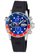 Diver 1000 40mm Quartz Chronograph Diver Blue/red Bezel - Blue Dial