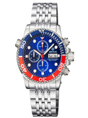 Diver 1000 40mm Quartz Chronograph Diver Blue/red Bezel - Blue Dial Bracelet