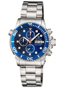 Diver 1000 40mm Quartz Chronograph Diver Dark Blue Bezel Dark Blue Dial Bracelet