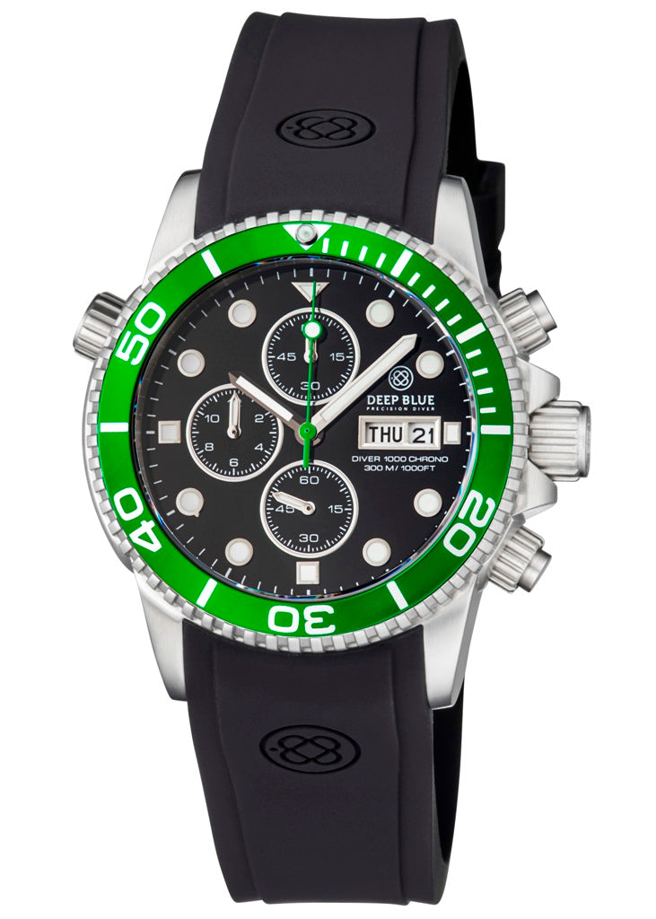 Black Custom Fit Silicon Strap With Deep Blue Logo