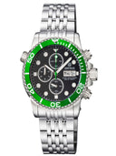 Diver 1000 40mm Quartz Chronograph Diver Green Bezel � Black Dial Bracelet