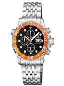Diver 1000 40mm Quartz Chronograph Diver Orange Bezel – Black Dial Bracelet