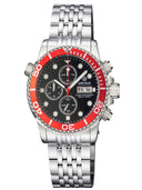 Diver 1000 40mm Quartz Chronograph Diver Red Bezel – Black Dial Bracelet
