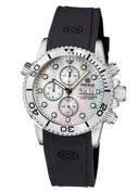 Diver 1000 40mm Quartz Chronograph Diver Silver Bezel – White Mother Of Pearl Dial