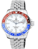 Diver 1000 GMT 40mm Automatic Diver Ceramic Blue/Red Bezel White Dial Bracelet